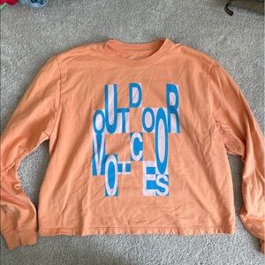 Rare outdoor voices orange sweatshirt